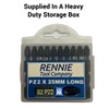 20 x Rennie Tools 25mm PZ2 Impact Screwdriver Driver Bits