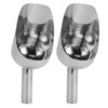 2pcs Stainless Steel Ice Scoop Professional Large Capacity Polished Semicircular
