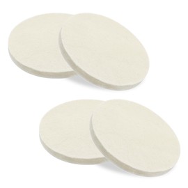 Aoyswuz Pack of 4 Wool Felt Polishing Pads 125 mm x 8 mm Wool Polishing Pads for Polishing Machine Sanding Machine (5 Inches)