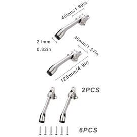 ZHYUAN Pack of 2 Kickdown Door Stops, Kickdown Door Stops, Kick Down Door Stop, Screw Type Safety Door Stop, Adjustable Door Stop, for Indoor and Outdoor Doors