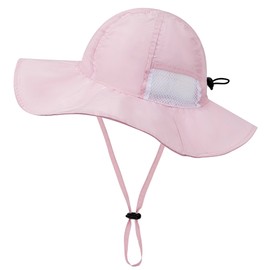 PONCEAU Unisex Baby Toddler Sun Hat Cap Girls Boys Hat Bucket Hats Toddler Summer Hat Fishing Hat Neck Cap Beach Hat Children Baby Summer Hat UV Protection UPF 50+, pink