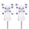 2 Pack LED Solar Angel Lights Solar Powered White Light