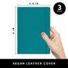 PAPERAGE Lined Journal Notebook, 3 Pack, (Turquoise), 160 Pages, Medium
