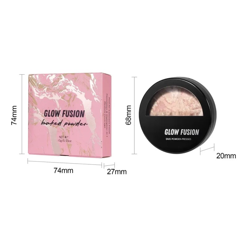 Polvo Fijador De Maquillaje Y Contorno Con Brillo Fino Y