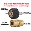 RIDGE WASHER Pressure Washer Adapter Set, Gun to Wand, M22