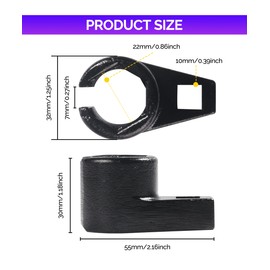 RACOONA Oxygen Sensor Socket,Car Accessories Universal Low Profile Offset Oxygen Sensor Socket,3/8-Inch Drive by 7/8-Inch,Wire Gate Accesses Sensor from Side to Prevent Wire Damage,Fit for Most Cars