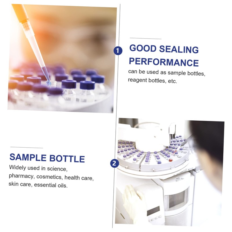 STOBAZA 100Pcs Screw Neck Glass Sampling Vial with for Hplc