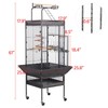 Yaheetech 61.5-inch Wrought Iron Rolling Large Parrot Bird Cage for