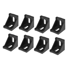 uxcell Inside Corner Bracket Gusset, 40mm x 40mm for 4040 Series Aluminum Extrusion Profile, 8 Pcs (Black)