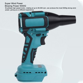 Compressed Air Duster, 300000 RPM High Speed 40mm Brushless Motor Cordless Electric Air Blower with 4 Nozzles 5000g Thrust Handheld Portable Jet Dry Blower for Car and Home Use