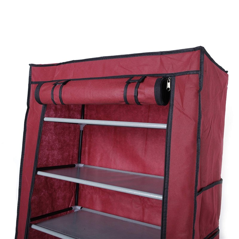 ELOMBR 10-Tier Non-Woven Fabric Shoe Rack, Large Shoe Shelf, 2