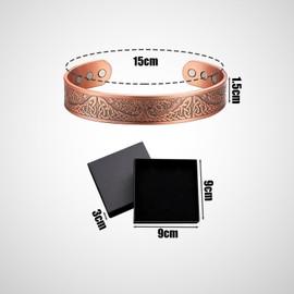 1 Piece Antique Copper Bracelet with 1 Black Jewelry Box, Vintage Alloy Jewellery, Adjustable Fashion and Versatile Bracelet, Copper Jewelry for Men and Women