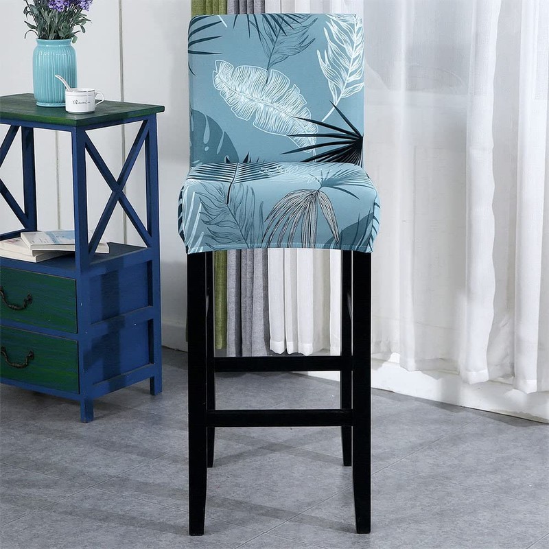 SearchI Bar Stool Covers Set of 4, Stretch Washable Barstool