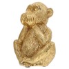 HOMSFOU Resin Three Wise Monkeys Figurine Speak No Evil Monkey