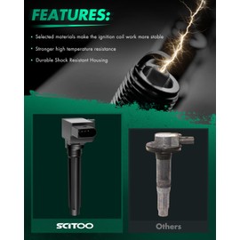 SCITOO 8 ignition coils + 8 iridium Spark Plugs 13-18 A8 13-21 S6 13-18 S7 13-16 S8 4.0L V8 079905110L 079905110P UF-714