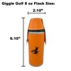 Giggle Golf Witch 8 oz Orange Flask With 4 Shot