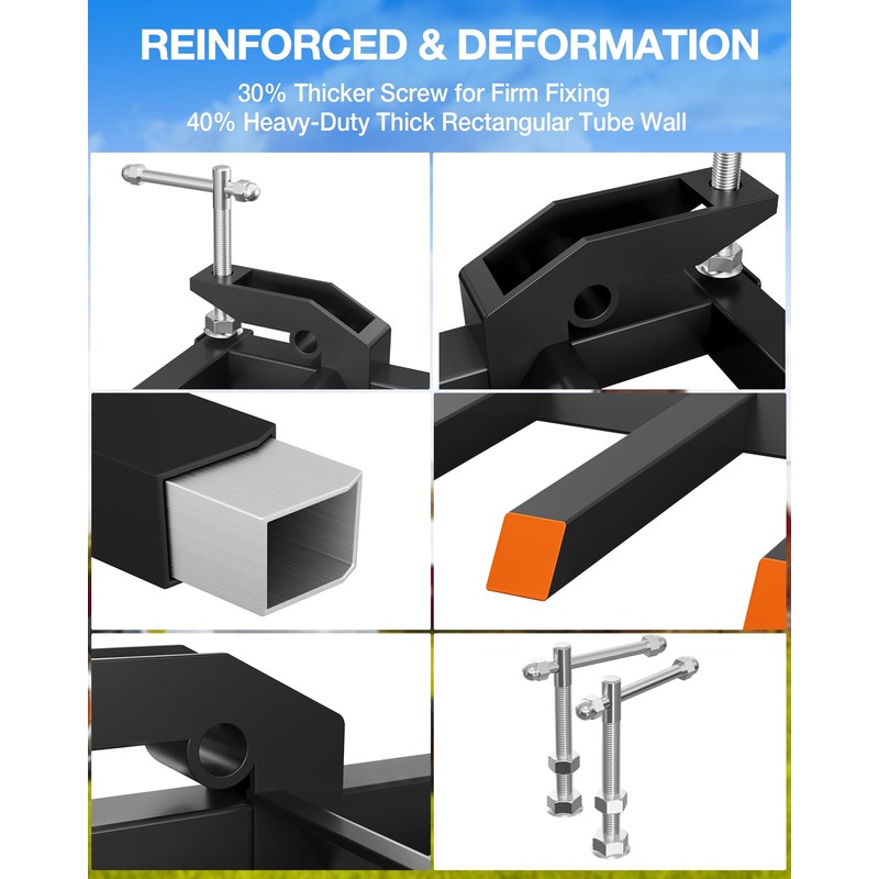 Hipicute Clamp On Debris Forks to 48" Bucket,2500Lbs Heavy Duty