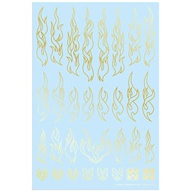 Hikyu Parts Fire Tribal Decal Outline Gold 1 Piece Plastic Model Decal FTOL-GLD