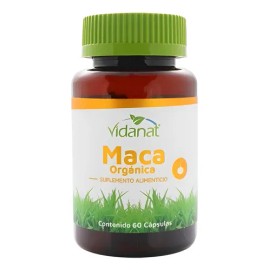 Suplemento Alimenticio De Maca Organica Vidanat 60 Caps                                                                                               