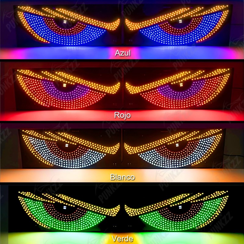 PUNKZZ 1 par de Luces LED de Ojos de Diablo