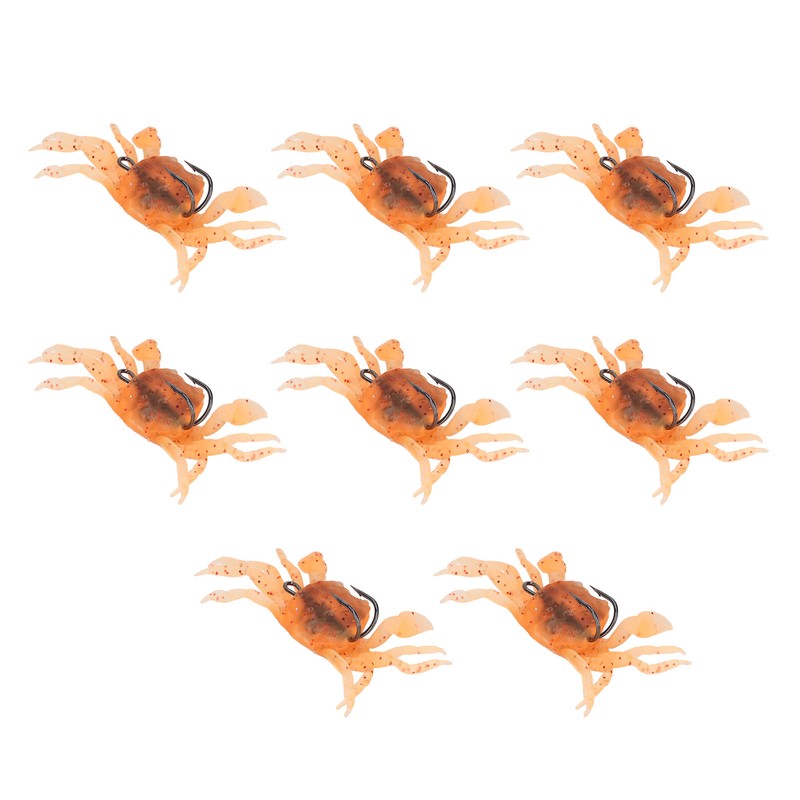 8Pcs Artificial Crab Bait 13cm 33.5g Simulation Crab Soft Lure