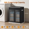 Laundry Hamper with Lid 160L Laundry Basket - Double Clothes