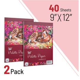 Mr. Pen- Palette Pad, 9"x12", 40 Sheets, 2 Pack, Paint Pad, Acrylic Paint Paper, Drawing Paper, Painting Paper, Disposable Paint Palette Paper, Oil Paint Palette, Watercolor Palette Paper