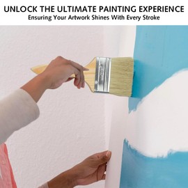 Flat Paddle Paint Brush,Wide Paint Brush Large Acrylic Brushes 2/3/4/5 Inch Paint Brush with Poplar Handle Flat Paddle Art Brush Wool Paint Brush Flat Paint Brush for Oil and Acrylic Paints（4Pcs ）