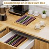 MinBoo Bamboo Coffee Pod Storage Holder Drawer Insert for Counter