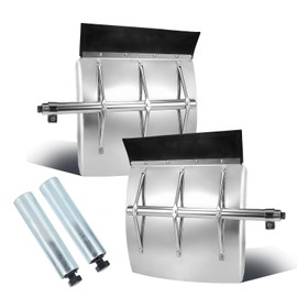 Heavy Duty Quarter Fender for Semi Truck & Trailers 24"x24" Universal Fit | Stainless Steel | Easy Bolt-On Installation, 1 Set (Round W/Triangle Bracket)