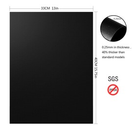 AOOCAN Grill Mat - Set of 5 Heavy Duty Grill Mats Non Stick, BBQ Outdoor Grill & Baking Mats - Reusable, Easy to Clean Barbecue Grilling Accessories - Work on Gas Charcoal Electric - Extended Warranty