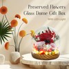 RENAISSANT Long-Lasting Real Flowers in Glass Dome, Valentines Day Gifts