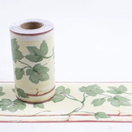 WYLNEP Tapetenbordüre, selbstklebend, grüne Blätter, 10 x 1000 cm, dick, wasserdicht, Vinyl, Wandverkleidung, Bordüren, Heimdekoration, Badezimmer, Küche, Schlafzimmer, Arbeitszimmer, Flur, Eingang