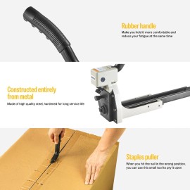meite HB3518 Manual Carton Closing Stapler 16 Gauge 1-3/8 inch Crown 3/4" Length
