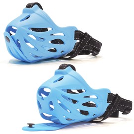 Petyouyou Basket Dog Muzzle for Large Dog to Stop Mouth Biting Baking Eating Rocks for Medium Sized Extra Small Puppy Cage Breed German Shepherd Frenchie (Blue,XL,Snout 10.75"-12")