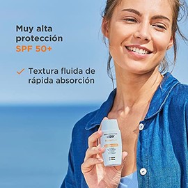 ISDIN Fotoprotector Fusion Fluid SPF 50+, Protector Solar Facial, Innovadora textura ultraligera que se funde con tu piel, 50ml