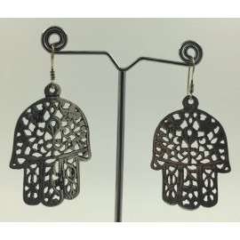 Moroccan Hamsa Earrings Sterling Silver Evil Eye Amulet Berber Hand Talisman New