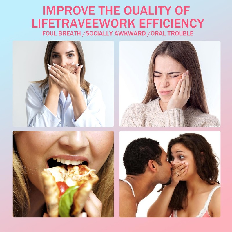 6PCS Fresh Breath Spray,Fruity Flavour Mouth Spray Freshener Spray Set,Peaches,Oranges,Watermelon,Grapes,Lychee,Mint