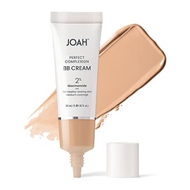 JOAH Beauty Perfect Complexion BB Cream with Hyaluronic Acid and Niaciminade, Korean Makeup with Medium Buildable Coverage, Evens Skin Tone, Lightweig