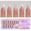 150Pcs White French Tip Press on Nails Long Square Fake