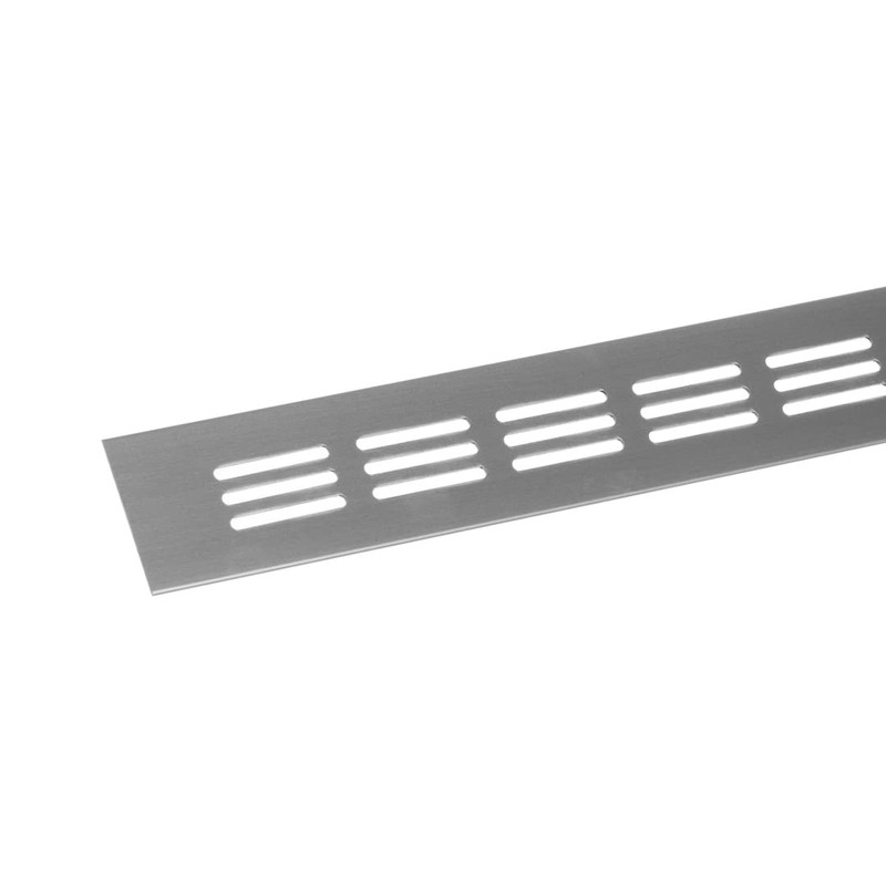 40x300mm Air Vent Cover - Aluminium Ventilation Grille - Silver