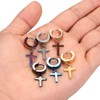 Aroncent Cross Stud Earrings, Hoop Earrings Set, Stainless Steel Earrings,
