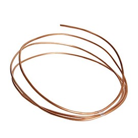 Aopin Refrigerator Refrigeration Tubing Soft Coil Tube Red Copper ID 2.5mm / 1/10" x OD 3.5mm / 7/50" Hollow Copper Tubing - 2m / 6.56 Ft / 79 In Length For Refrigeration Tube, Cooling Systems