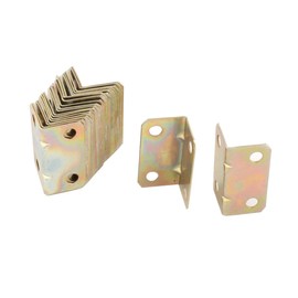uxcell Metal Library Cabinet Corner Edge Guard Angle Brace Joint Fastener Bracket 20pcs