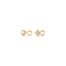 Guess 32023455 Women's Stud Earrings Stainless Steel Zirconia One Size Gold, Stainless Steel