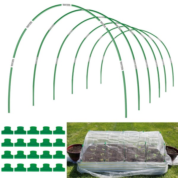 Garden Hoops for Raised Beds, 36pcs Greenhouse Hoops Grow Tunnel,