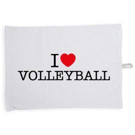 Hippowarehouse I heart volleyball Tea Towel Eco Printed Dish Cloth Kitchen accessory 50cmx70cm 100% Cotton