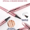 KBRPEY Microblading Eyebrow Pencil with 4 Fork Tips, Waterproof, Sweat-Resistant,