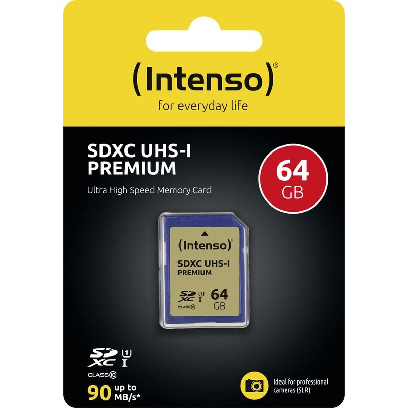 Intenso 3421490 64GB Class 10 UHS-1 SDXC Memory Card
