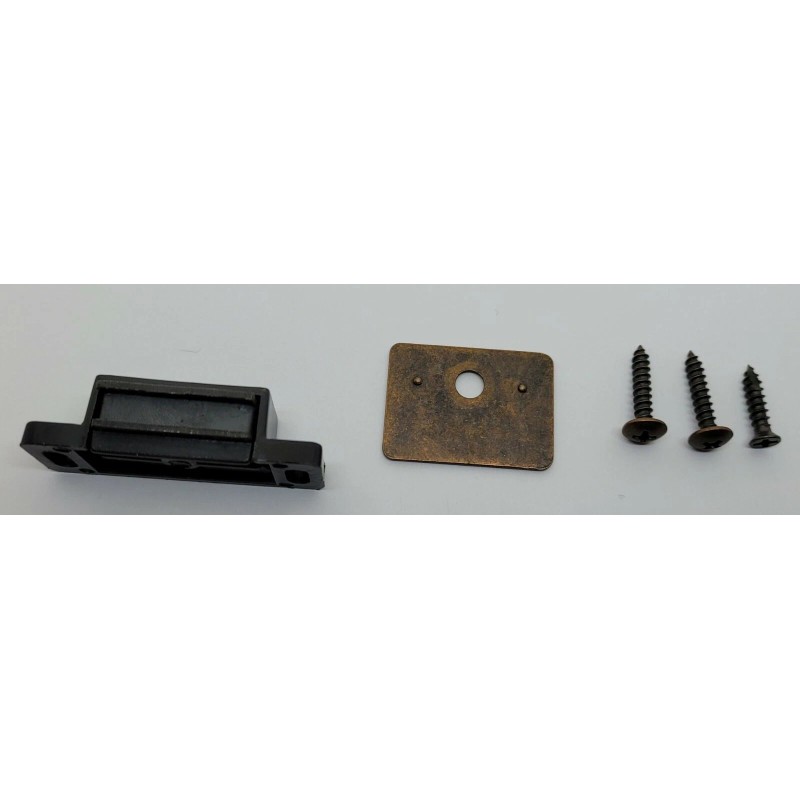 N/A Brown & Black Plastic Magnetic Catch with Fixed Strike